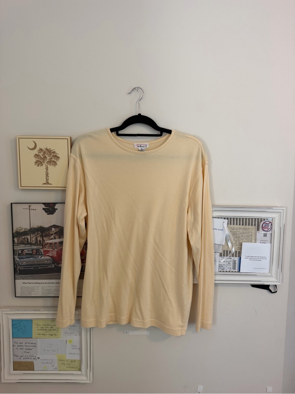 Talbots Long Sleeve Crewneck Tee - yellow